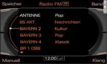 Senderliste im FM-Band